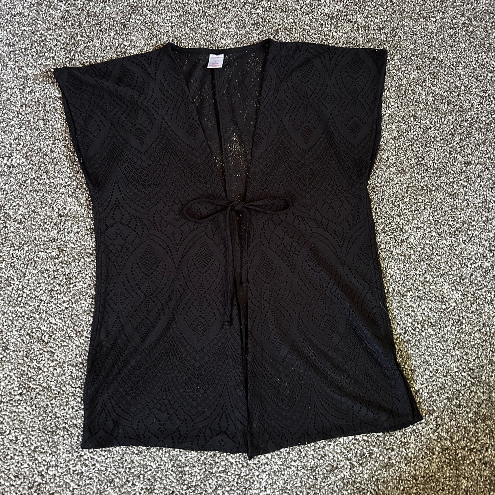 Xhilaration Open-Front Knit Beach Cover up size L